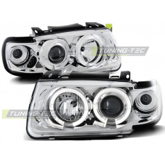 VW Polo 6N 10.94-09.99 hatchback predné číre svetlá angel eyes chrome (LPVW05)