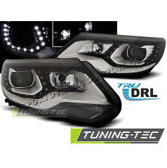 VW Tiguan 2011 predné číre svetlá LED True DRL black (LPVWM0)