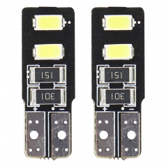 Žiarovky 4 SMD 2835 LED T10 (W5W) 12V biela CAN-BUS krátka