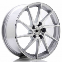 JR Wheels JR36 18x8 ET35 5x120 Strieborná kartáčovaná čelná strana
