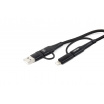 Kábel USB USB-C 3v1 iPhone Lightning USB USB-C 1m UC-15 AMIO-02547