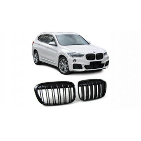Gril BMW X1 F48 jednotlivé rebro Lesklá čierna