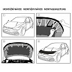 Čierny ochranný návlek na prednú časť kapoty pre VW Tiguan II 2016–23