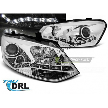VW Polo 6R 2009-03.14 predné číre svetlá DRL chrome (LPVWN3) VW Polo 6R 2009-03.14 predné číre svetlá DRL chrome (LPVWN3)