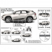 Ochranné bočné lišty na dvere, Lexus NX, 2014+