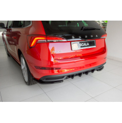 Vložka zadného nárazníka pre Škoda Scala, Maxton Design (čierny lesklý plast ABS)