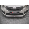 Spoiler pod predný nárazník Ver.1 pre Škoda Octavia III RS Facelift Mk3, čierny lesklý plast ABS