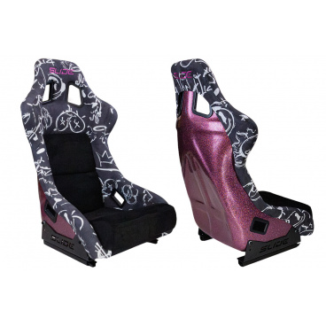 Športové kreslo SLIDE KS2 Premium Black & Spray Graffity Velur Pink Glitter Športové kreslo SLIDE KS2 Premium Black & Spray Graffity Velur Pink Glitter