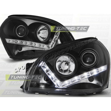 Hyundai Tucson 2004-10 Predné číre svetlá Daylight LED black (LPHU05) Hyundai Tucson 2004-10 Predné číre svetlá Daylight LED black (LPHU05)