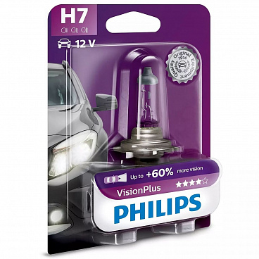 Halogénové žiarovky Philips Vision Plus H7 12V 55W +60% 2 ks Halogénové žiarovky Philips Vision Plus H7 12V 55W +60% 2 ks