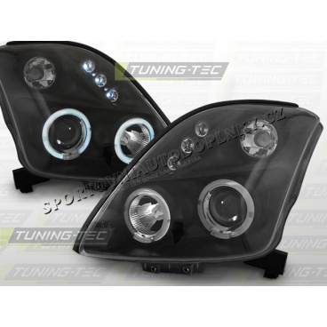 SUZUKI SWIFT 2005-10 PŘEDNÍ ČÍRÁ SVĚTLA ANGEL EYES BLACK SUZUKI SWIFT 2005-10 PŘEDNÍ ČÍRÁ SVĚTLA ANGEL EYES BLACK