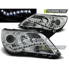 VW Tiguan 2007-11 Predné číre svetlá Daylight LED chrome (LPVWF2)