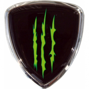 Plastický znak MONSTER alu prevedenie s podlepením 70x65 mm Plastický znak MONSTER alu prevedenie s podlepením 70x65 mm