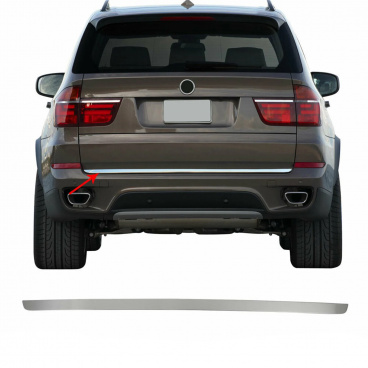 Nerez lišta spodnej hrany 5. dverí Omtec BMW X5 2006-13 leštený