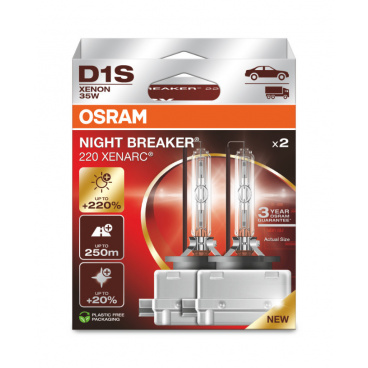 Xenón výbojky D1S Osram 12/24V XENARC NIGHT BREAKER LASER 4500K +220% 2 ks
