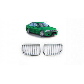 Gril BMW 3 E46 Compact jednotlivé lamely Chróm