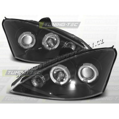 Ford Focus MK1 2001-04 predné číre svetlá Angel eyes black (LPFO02)