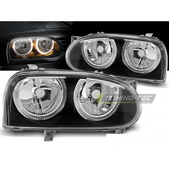 VW Golf 3 09.1991-08.1997 predné číre svetlá angel eyes black (LPVW29)
