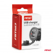 Vodotesná nabíjačka so zásuvkami 2x USB 12V 24V MOD-04