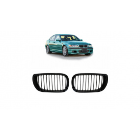 Gril BMW 3 E46 Facelift Compact jednotlivé lamely Lesklá čierna