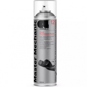 Žiaruvzdorná farba sprej COSMOSLAC 500 ml do 700 C strieborná (brzdy motor, výfuk) Žiaruvzdorná farba sprej COSMOSLAC 500 ml do 700 C strieborná (brzdy motor, výfuk)