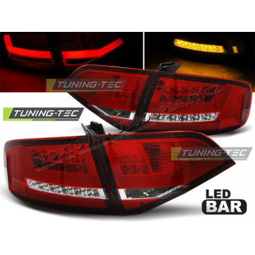 Audi A4 B8 2008-11 Sedan zadné lampy red white LED (LDAU97)