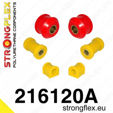 Toyota Celica VI 1994-99 StrongFlex Sport sestava silentbloků jen pro přední nápravu 6 ks Toyota Celica VI 1994-99 StrongFlex Sport sestava silentbloků jen pro přední nápravu 6 ks