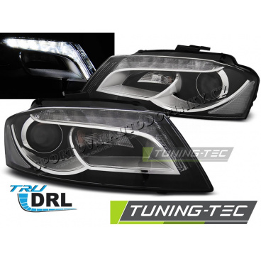 Audi A3 8P 2008-12 predné číre svetlá TRU DRL black (LPAUD3) Audi A3 8P 2008-12 predné číre svetlá TRU DRL black (LPAUD3)