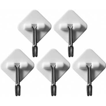 Háčky nástěnné samolepící 5ks koso, kov. nosn. 0,4kg Háčky nástěnné samolepící 5ks koso, kov. nosn. 0,4kg