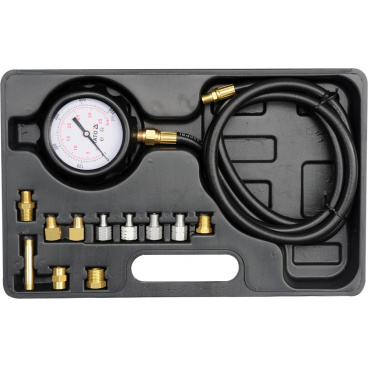 Súprava na meranie kompresného tlaku oleja, 12ks, 0-35bar Súprava na meranie kompresného tlaku oleja, 12ks, 0-35bar
