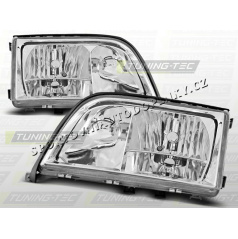 MERCEDES W 140 S-KLASA 1991-98 PŘEDNÍ ČÍRÁ SVĚTLA CHROME