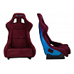 Športové kreslo SLIDE KS2 Premium Dark Purple Velur & Sea-Blue Glitter