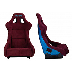 Športové kreslo SLIDE KS2 Premium Dark Purple Velur & Sea-Blue Glitter