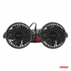 Autoventilátor na opierku hlavy s USB nabíjačkou 12V