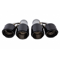 Koncovka tlmiča 101mmx2 vstup 70mm Carbon Gloss Sada