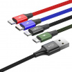 Kábel USB 4v1 na 2x Lightning, USB-C, micro USB Baseus Fast 3,5A 1.2m