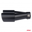 Nerezová koncovka výfuku dual 2x76 mm čierna