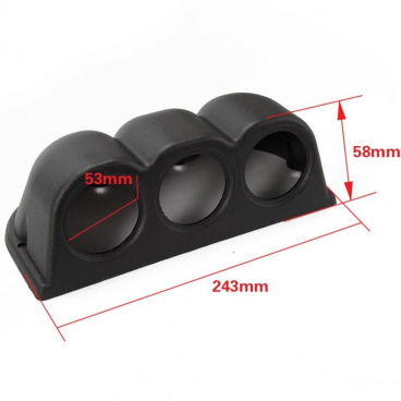 Kryt pre 3 budíky 52 mm na palubnú dosku Kryt pre 3 budíky 52 mm na palubnú dosku