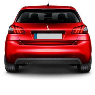 Nerez čierna lišta zadného madlá kufra nad spz Omtec Š. Kamiq, P. 307 2014+, R. Clio 2006-12