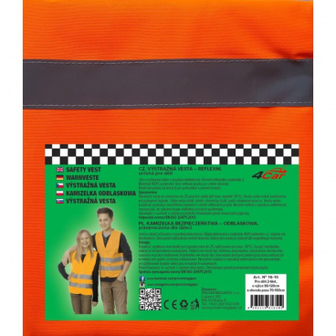 Vesta výstražná oranžová detská 4-8 rokov Vesta výstražná oranžová detská 4-8 rokov