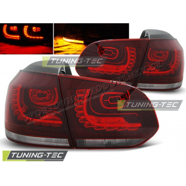 VW Golf 6 Hatchback 10.2008 zadné LED lampy Red White (LDVW70)