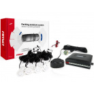 Parkovací systém s LED aj akustickou signalizáciou 8 bielych senzorov (predok + zadok)