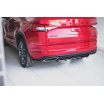 Stredový spojler pod zadný nárazník s rebrovaním s rebrovaním pre Škoda KodiaQ RS, Maxton Design (čierny lesklý plast ABS)