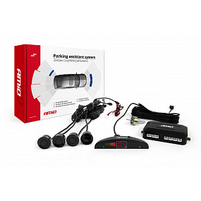 Sada parkovacích senzorov LED 4 čierne senzory AMIO-01565