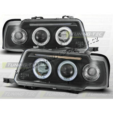 Audi 80 B4 1991-96 predné číre svetlá Angel Eyes black (LPAU30) Audi 80 B4 1991-96 predné číre svetlá Angel Eyes black (LPAU30)