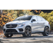 Nerez/karbón kryt-čierna ochrana prahu zadného nárazníka Mercedes GLE 2015-19 coupe