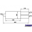 Športový výfuk TurboWorks 63/2x76 mm dual
