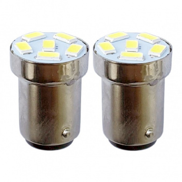 Žiarovky 6 SMD LED BAY15d CAN-BUS biele 12V Žiarovky 6 SMD LED BAY15d CAN-BUS biele 12V