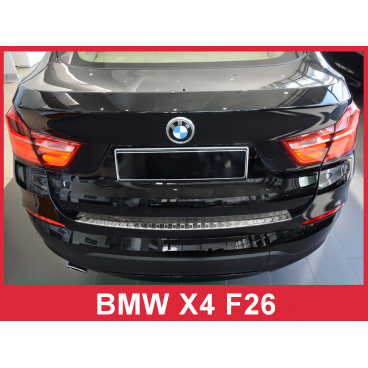 Nerez kryt- ochrana prahu zadného nárazníka BMW X4 F26 2014+ Nerez kryt- ochrana prahu zadného nárazníka BMW X4 F26 2014+
