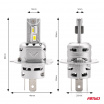 Automobilové LED žiarovky série X2 H4/H19 6500K Canbus
